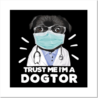 Trust Me I'm a Dogtor Funny Dogtor travel coffee Posters and Art